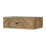 Solid Wood Floating Line Carved Bedside