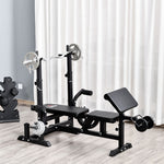 Weight Bench With Bar Rack, Chest Fly Preacher Curls