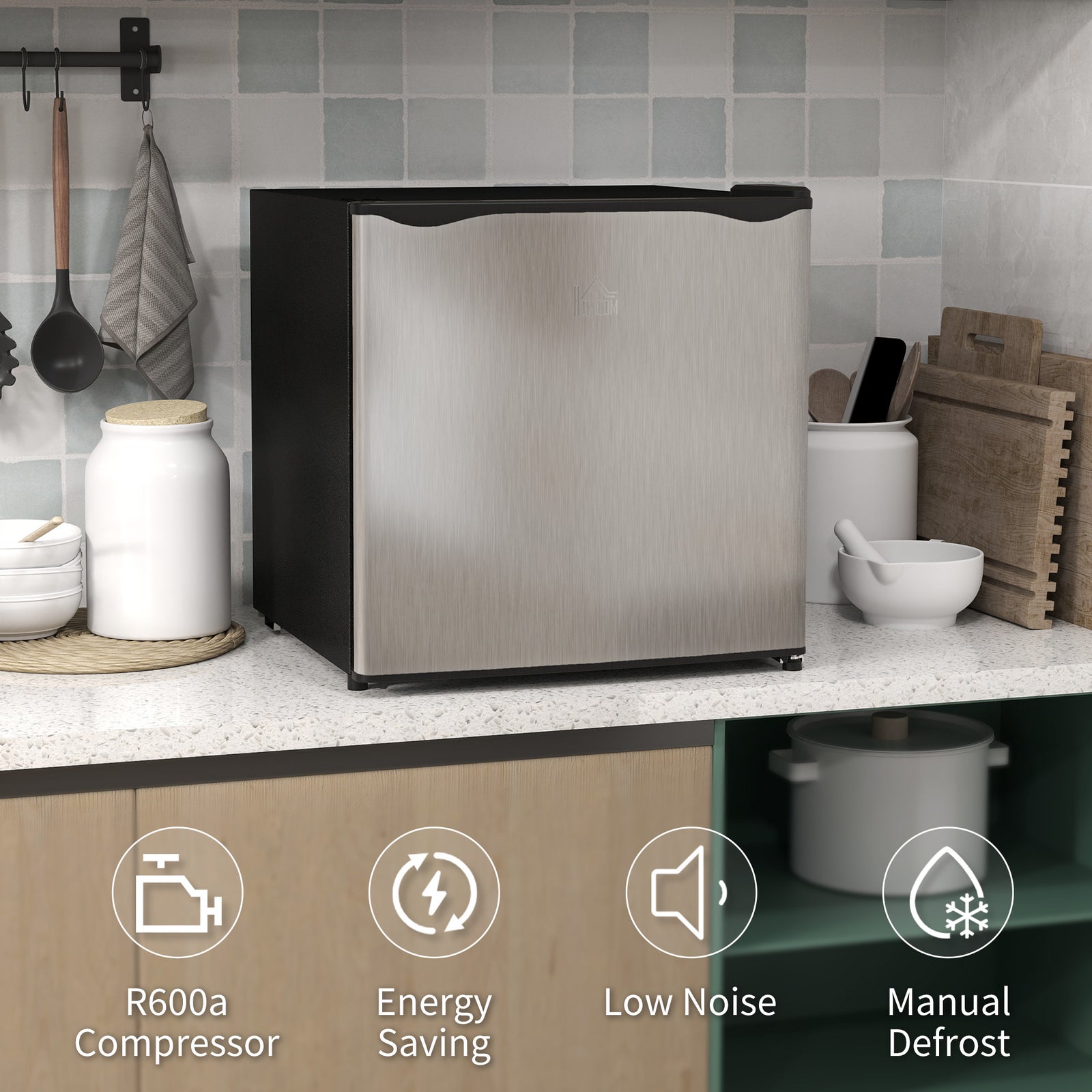 Tabletop Freezer, Adjustable Silver