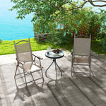 Folding Chairs Set Of 2, Garden Chair With Armrest