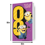 Despicable Me Age 8 Birthday Card Official Product