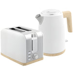1.7l Electric Fast Boil Kettle And 2 Slice Toaster Set | White