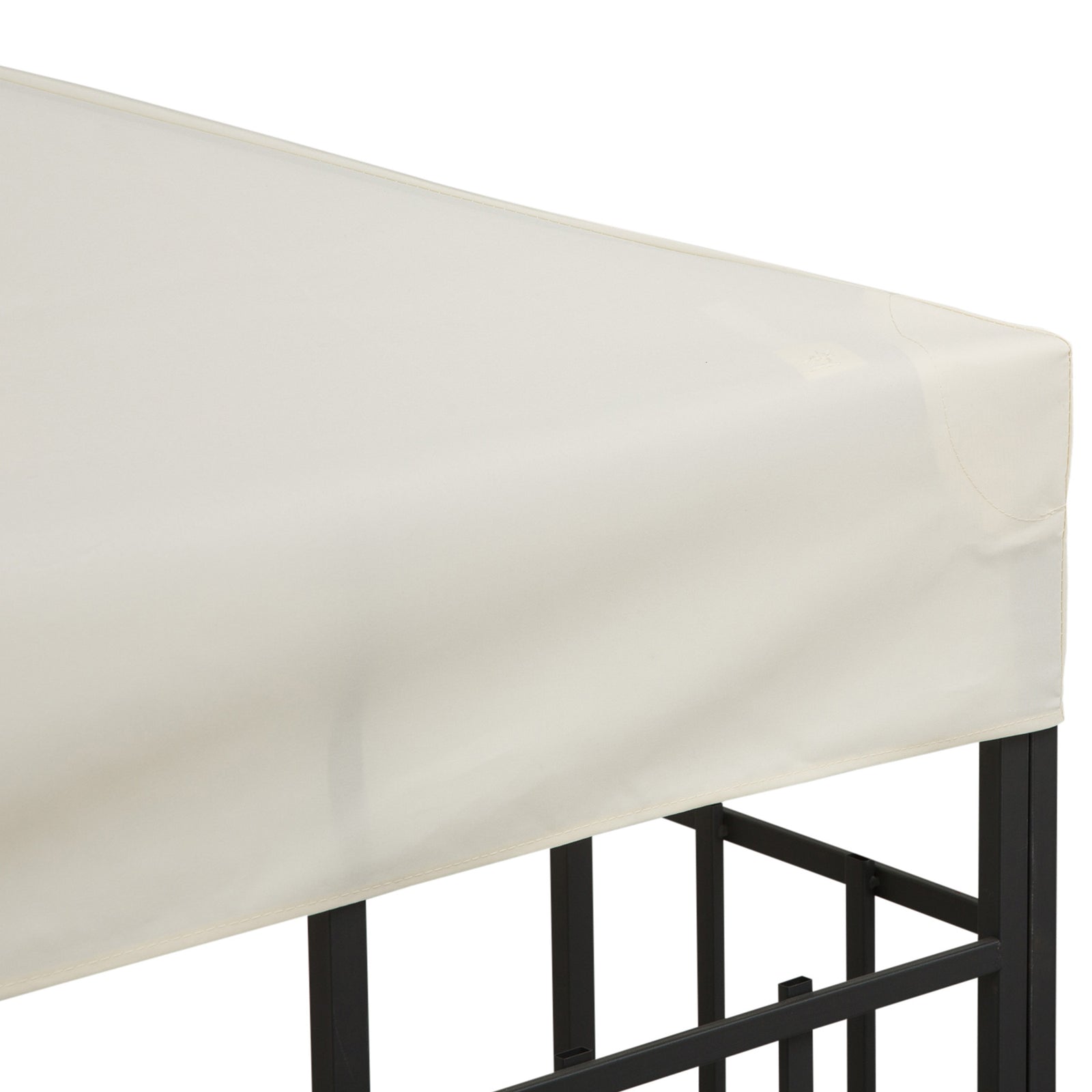 3x3m Gazebo Top Cover Double Tier Canopy Replacement | Cream