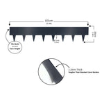 Metal Garden Border Edging 1m Panels – 20cm High, Set Of 5 With Pegs | Anthracite Grey