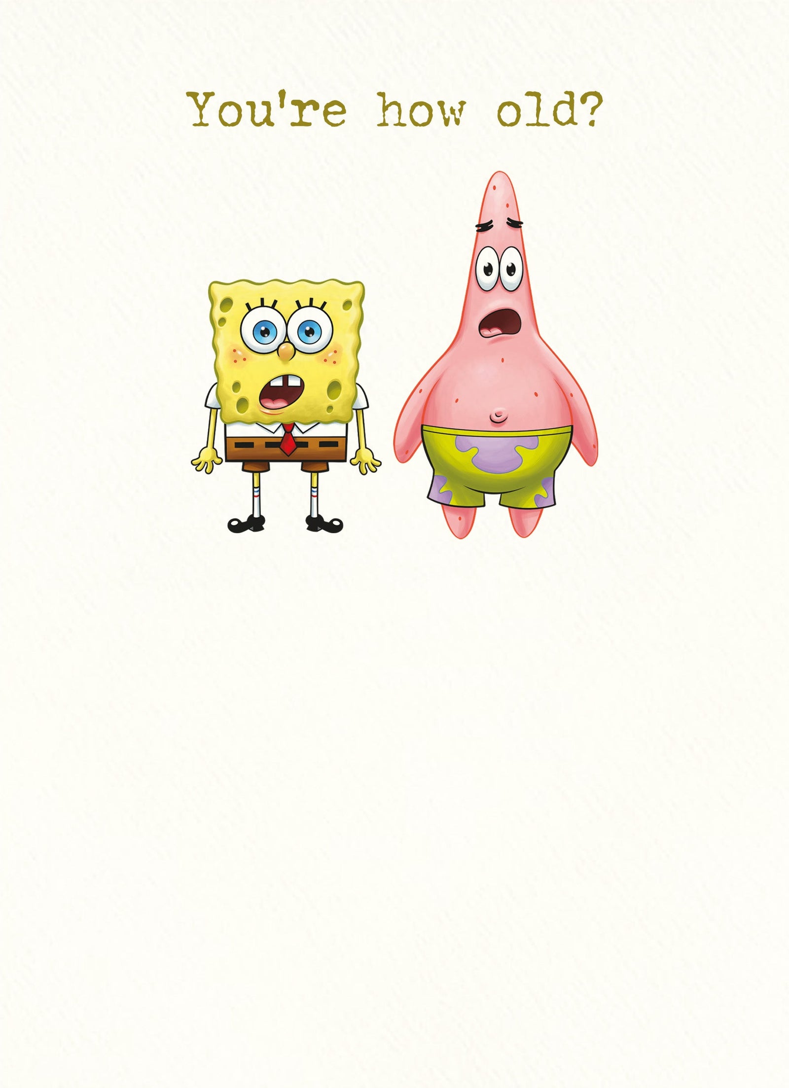SpongeBob SquarePants And Patrick Birthday Card Official Product