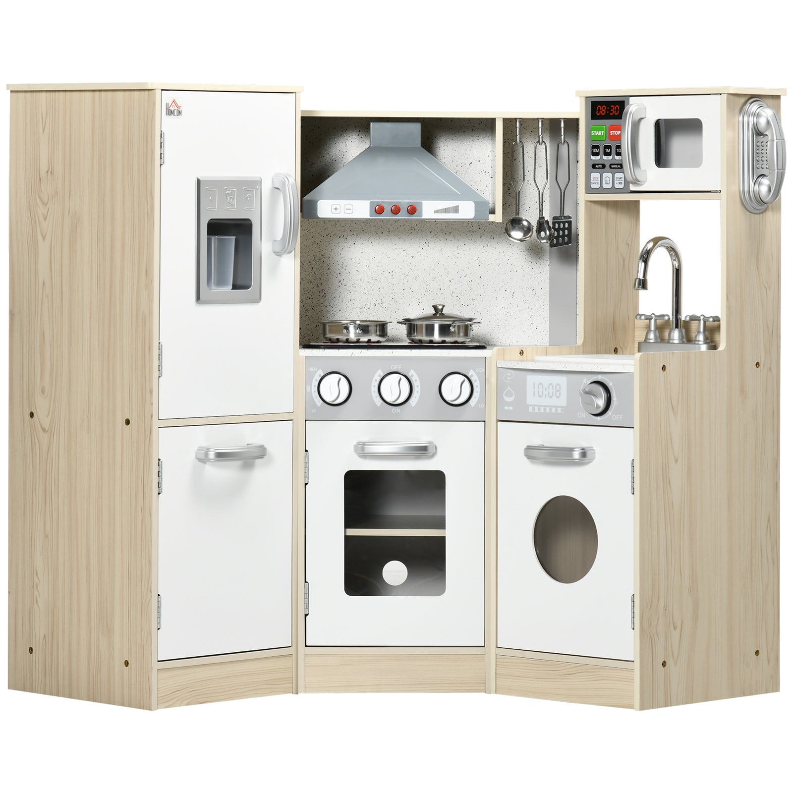 Corner Kids Kitchen W/ Sound Light, Phone, Microwave, Oven