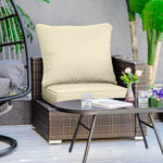 Outdoor Seat And Back Cushion Set,olefin Patio Chair Cushion | Beige