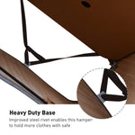 70/100l Wood Laundry Basket A Compartment Flip Lid Removable | Medium