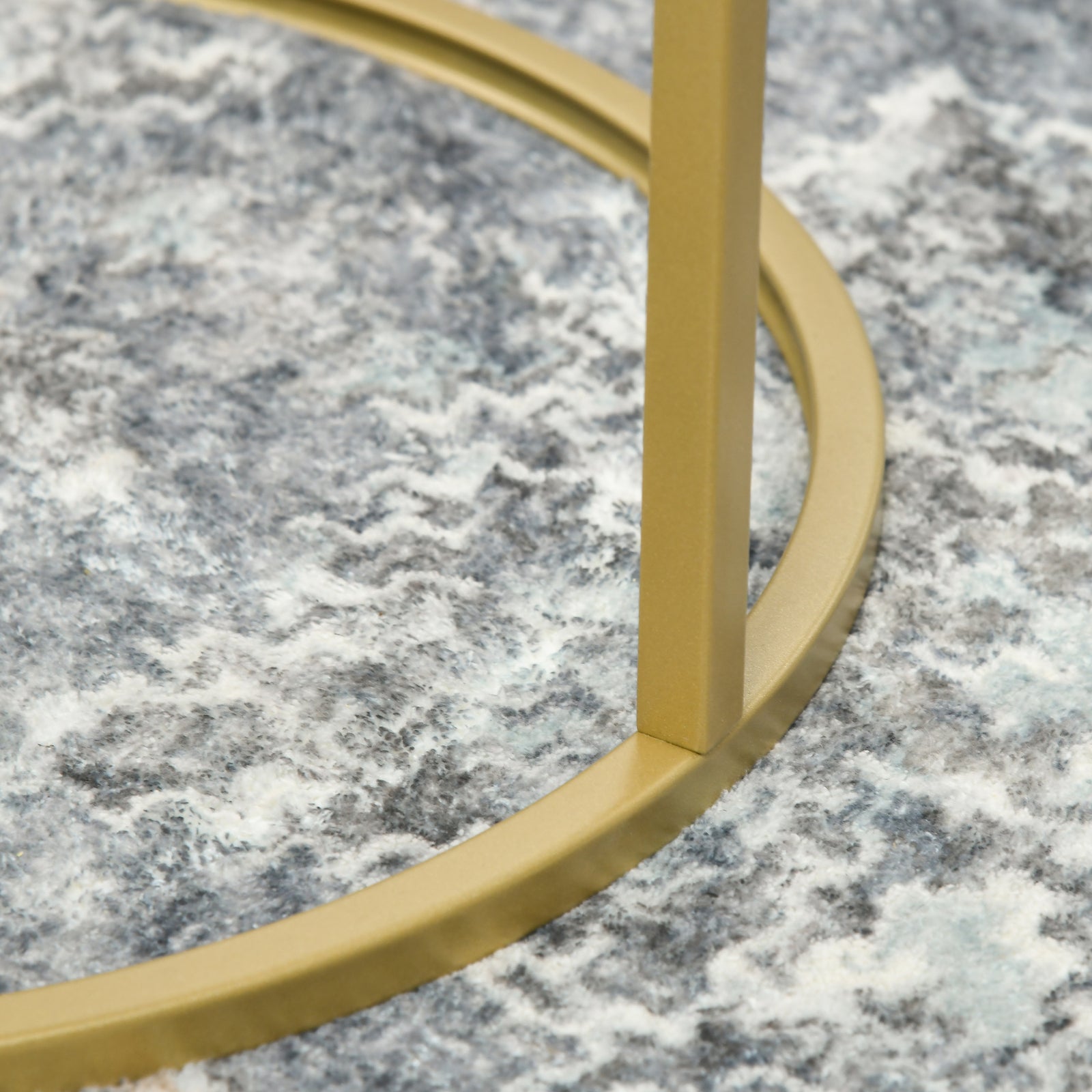 Nesting Coffee Tables Set Of 2, Gold