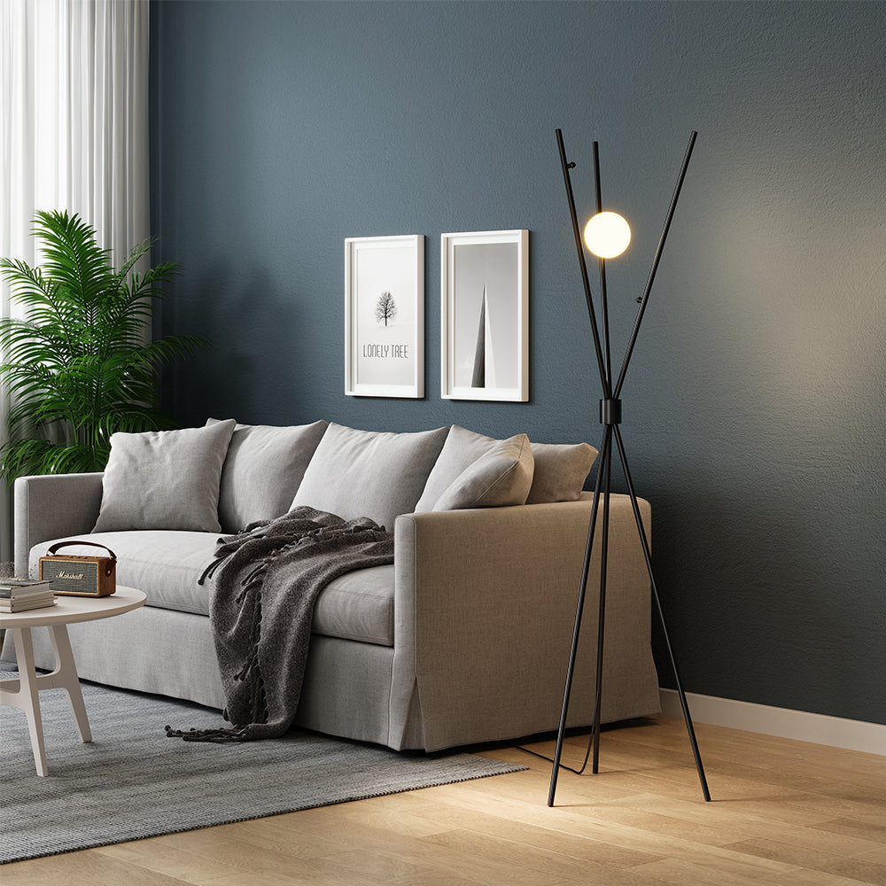 Metal Tripod Standing Floor Lamp