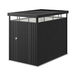 5.31ftx 8.46ft Metal Garden Storage Shed Skylight Roof Shed, Flat Roof Storage