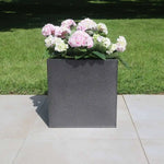 Zinc Galvanised Square Planter | 50cm x 50cm x 50cm | Silver Black