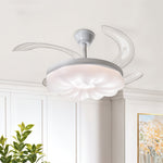 Dimmable Ceiling Fan Light With Remote And Retracted Blades