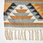 Agra Handwoven Diamond Kilim Wool Rug | 200cm | Yellow & Black