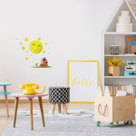 Sun Led Childrens Lamp Charming Fun Night Light Ultra Low Consumption 0.6w Colourful Wall Decals Create A 3d Effect