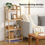 Bathroom Storage Shelves 4 Tier Rack Corner Bathroom Kitchen Bamboo