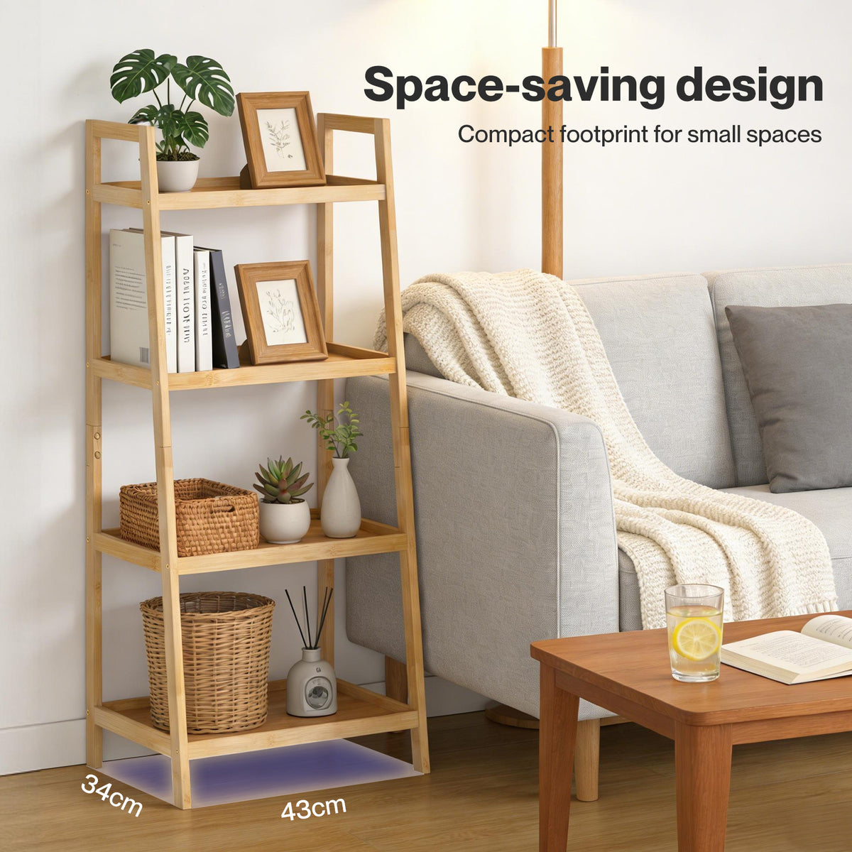 Bathroom Storage Shelves 4 Tier Rack Corner Bathroom Kitchen Bamboo