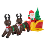 2ft Inflatable Self Santa Sleigh Reindeer Christmas