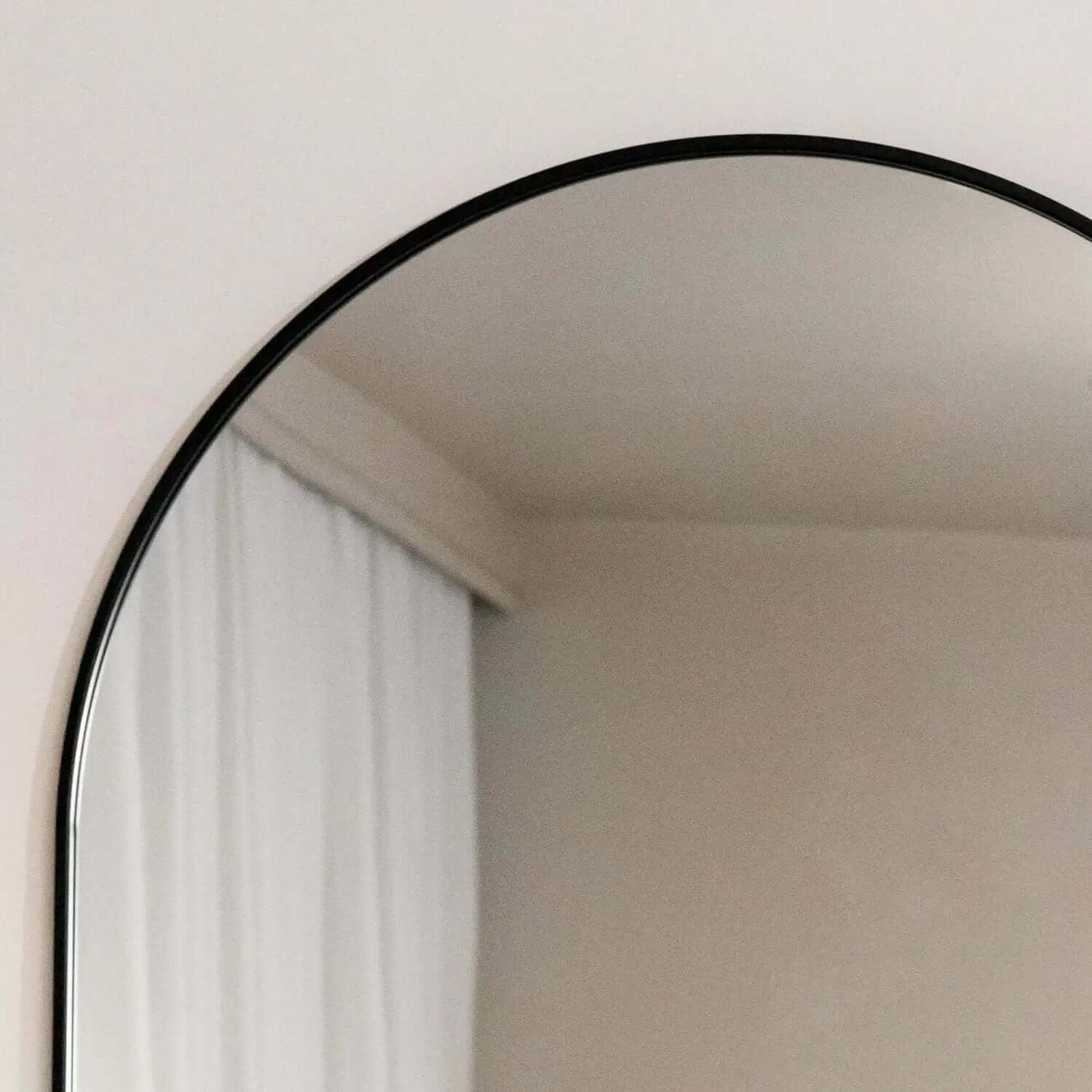 Akiko - Black Metal Arched Mirror | 180cm x 90cm