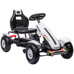 Pedal Go Kart W/inflatable Tyres, Handbrake | White