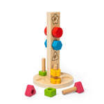 Wooden Montessori Nuts & Bolts Tower