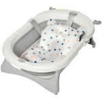 Foldable Baby Bath Tub Ergonomic With Temperature-induced Water Plug | Grey