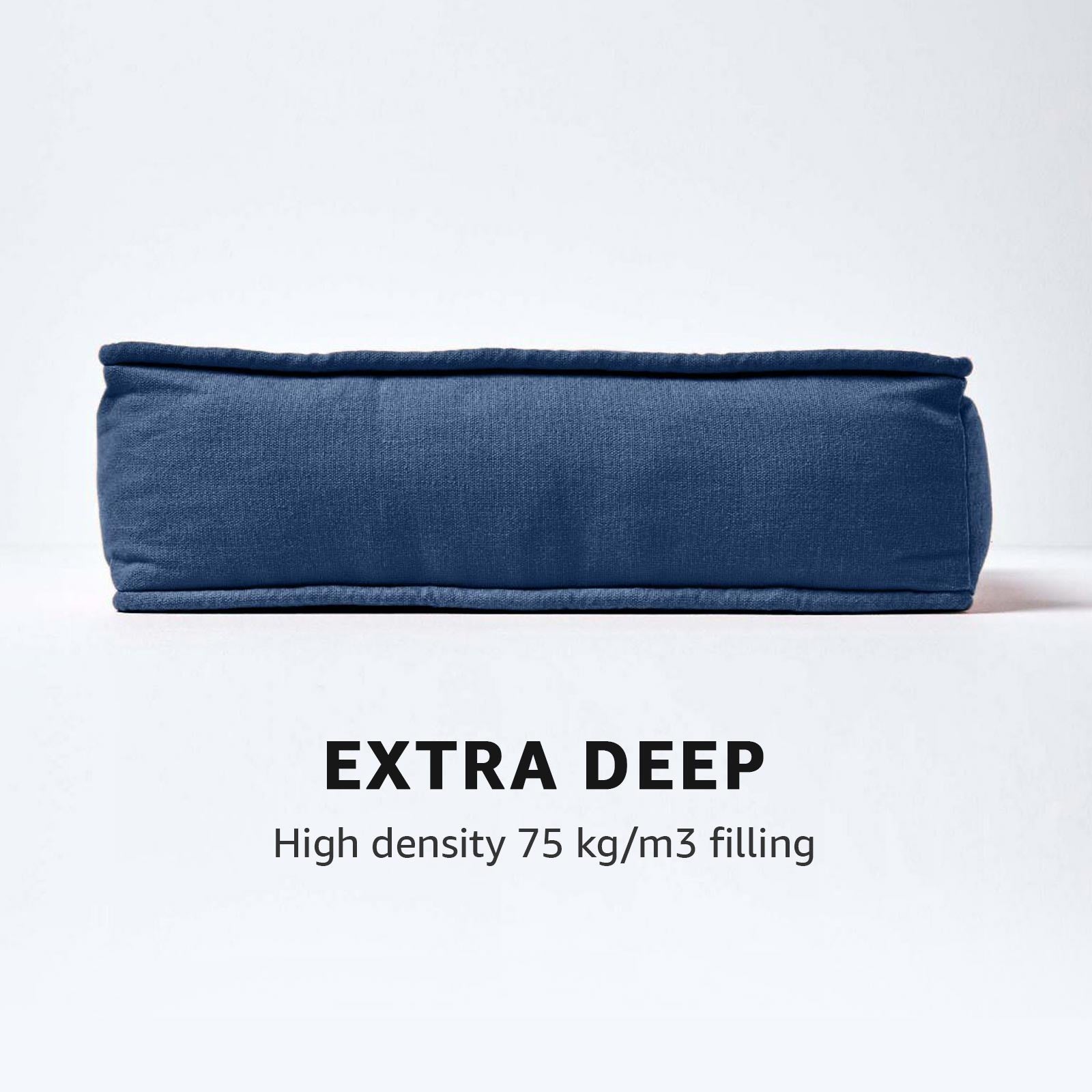 Cotton Dining Chair Booster Cushion | 40cm x 40cm | Navy Blue