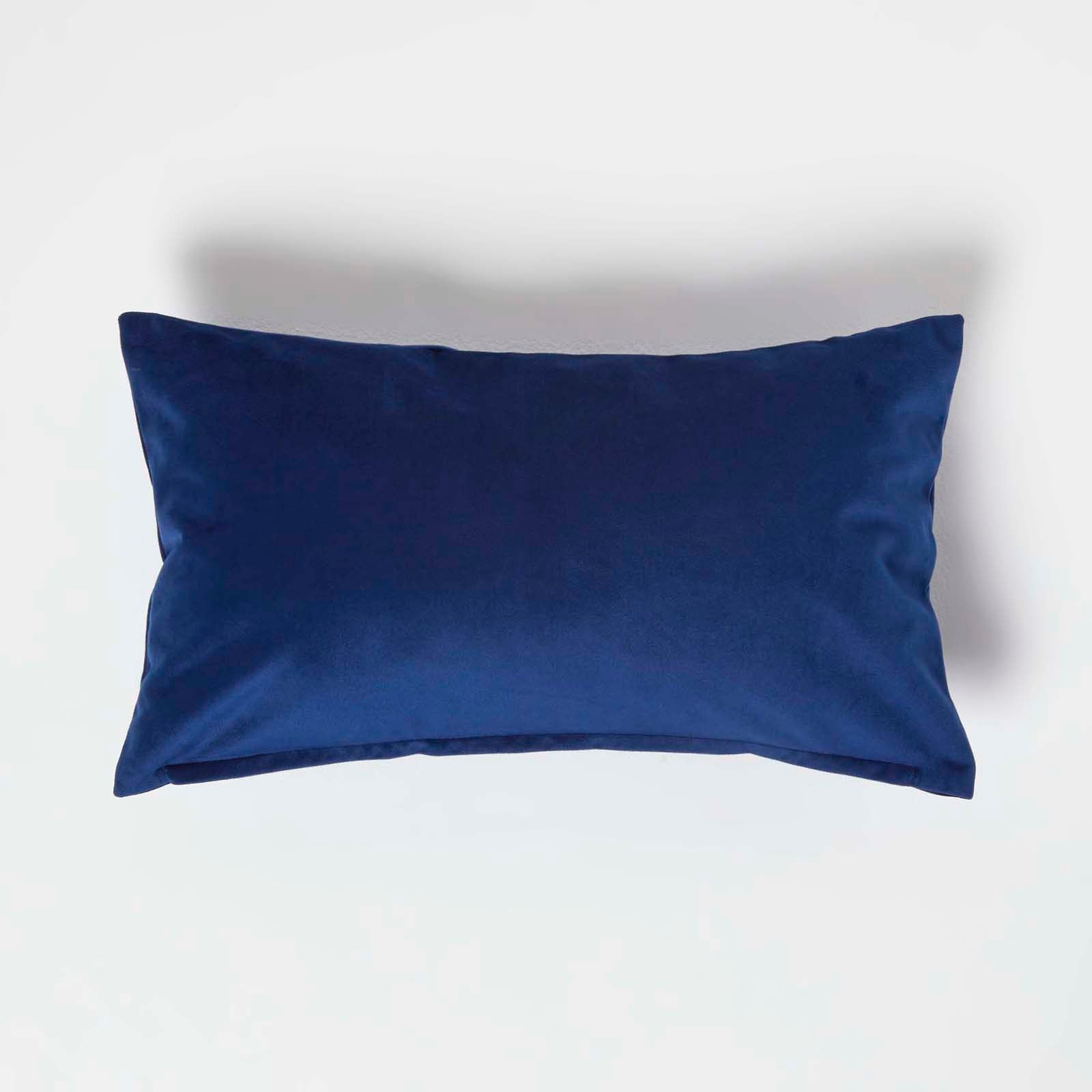 Velvet Cushion With Microfibre Insert | 30cm x 50cm | Navy Blue