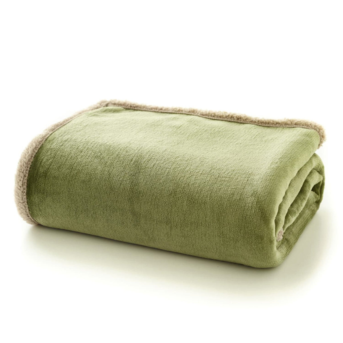 Hazelwood Sherpa Fleece Throw - 150cm x 200cm | 150cm x 200cm | Green