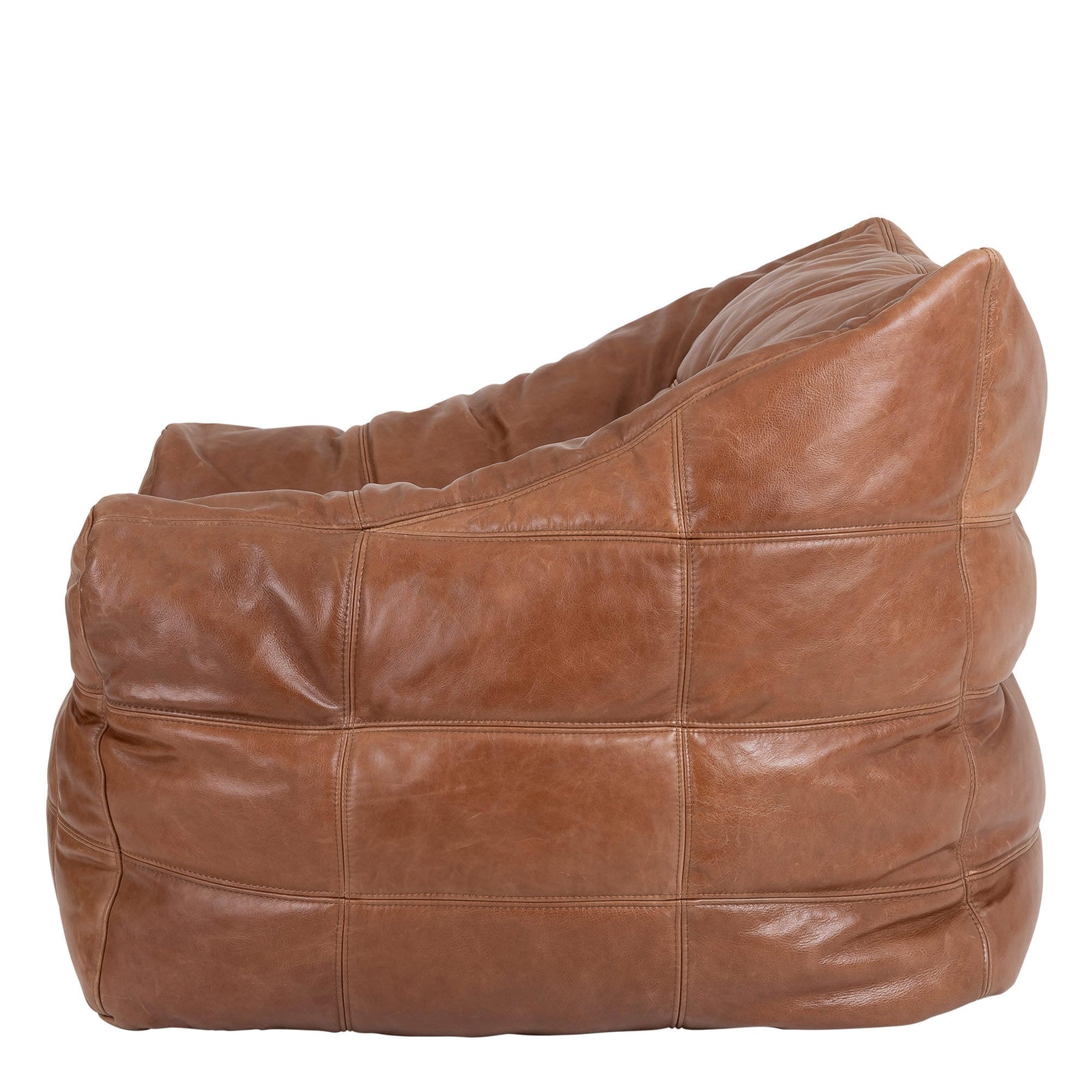 Oxford Leather Armchair Bean Bag | Brown