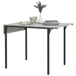 Folding Dining Table, Drop Leaf Table For 2-4 People, Grey