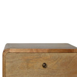 Curved Oak-ish Bedside