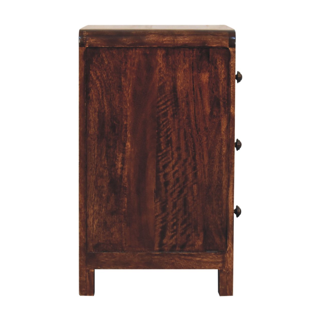 California Walnut Naya Bedside, 3 Drawers, Brown | Brown
