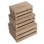 Oak Effect Wooden Packing Crate | Small | Brown