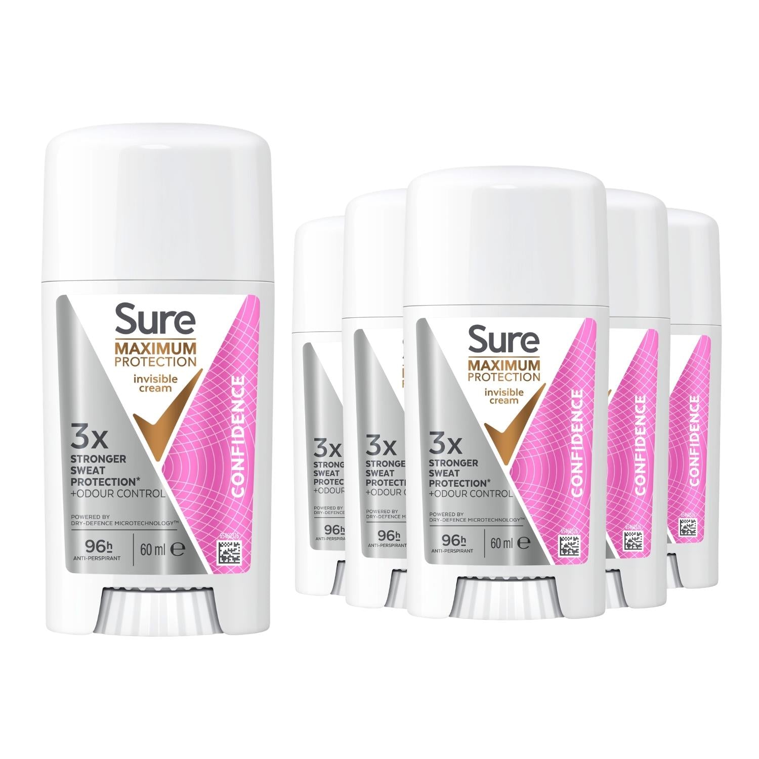 Women Maximum Protection Anti-perspirant Cream, Confidence, 60ml | Set-of-6