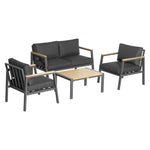 4 Piece Outdoor Conversation Set W/ Cushions