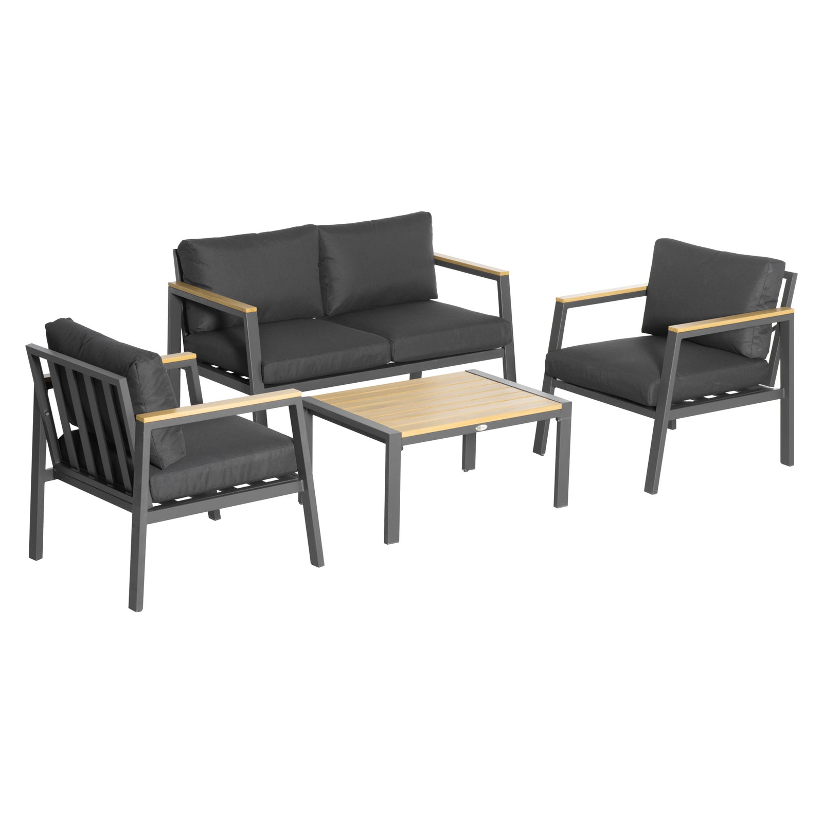 4 Piece Outdoor Conversation Set W/ Cushions