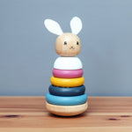 Wooden Rabbit Stacking Rings Toy