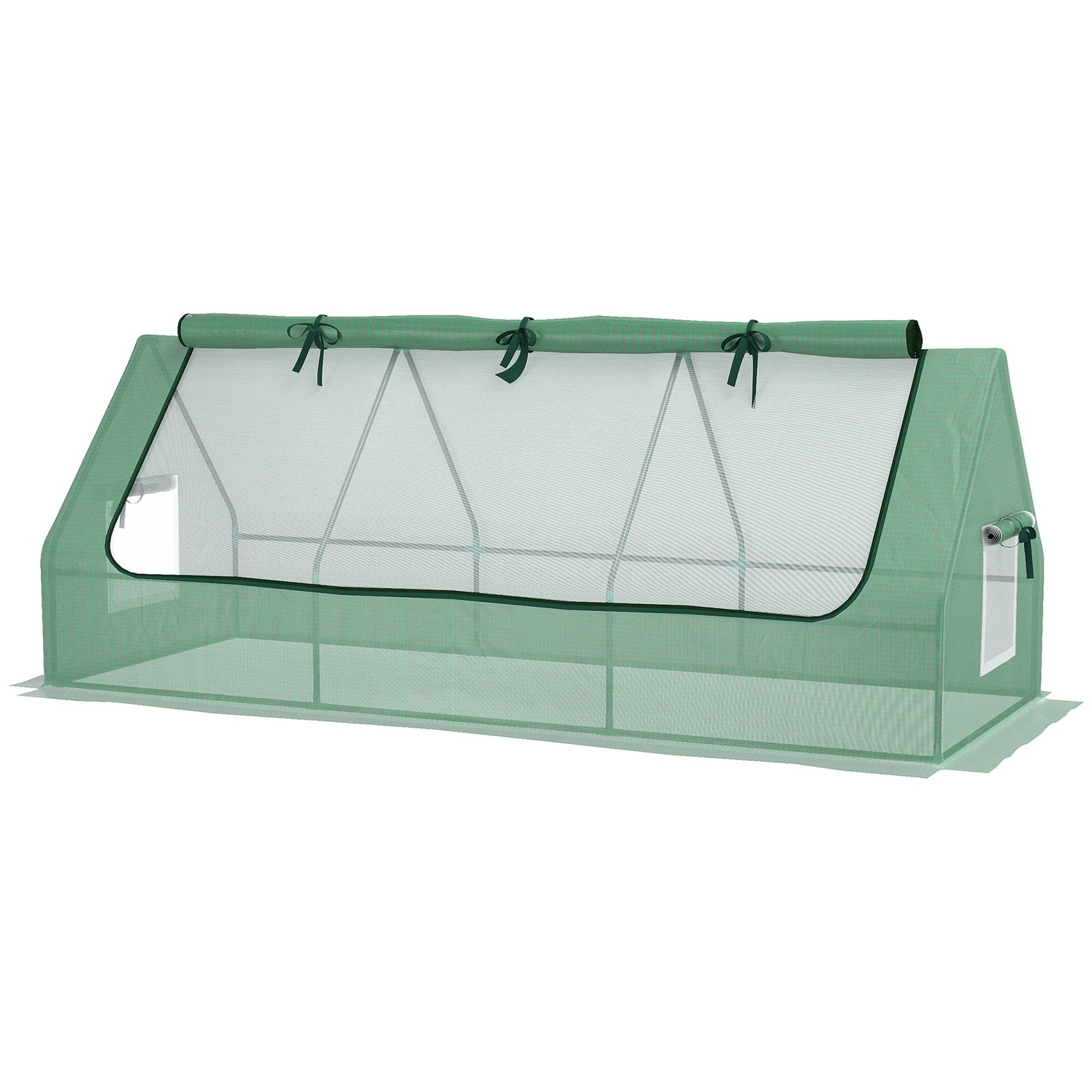 Mini Polytunnel Greenhouse W/ Mesh Windows