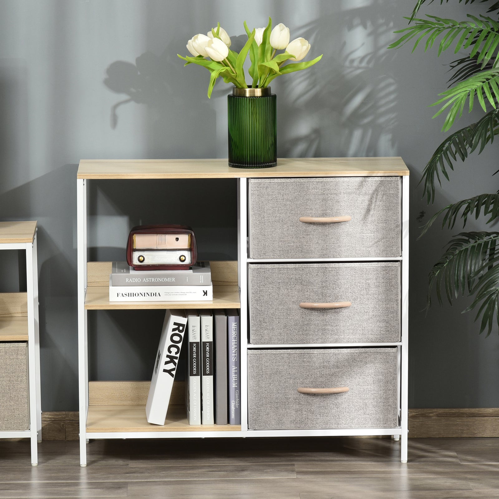 Chest Dresser Tower With 3 Drawers Storage Cabinet Organizer | One Size | Beige