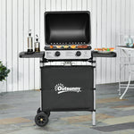 Outsunny Propane Gas Barbecue Grill 2 Burner Cooking Bbq 5.6 Kw