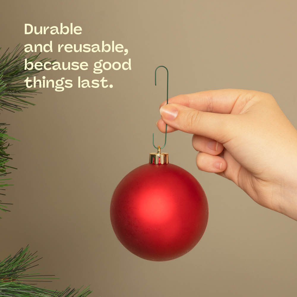 Green Bauble Hooks Mini And Small Ornament Hangers For Xmas