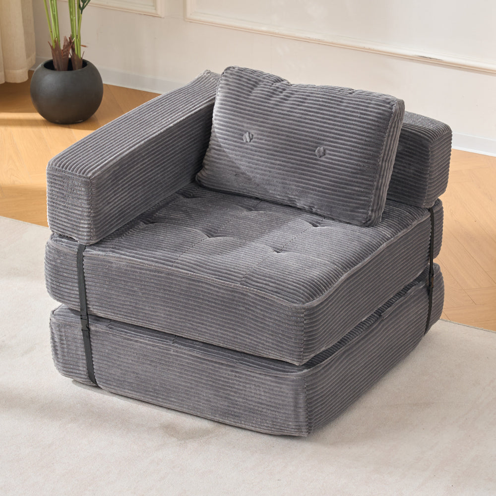 Folding Sofa Bed With Pillow | Grey