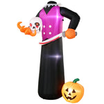 Outsunny 6 Ft Halloween Inflatable Skeleton, Halloween Headless Skeleton