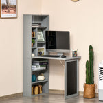 Convertible Desk W/ Blackboard Multi-function Computer | Charcoal Gray