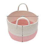 Woven Basket Baby Kids Toys Storage Clothes Hamper Laundry Basket | Pink