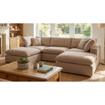 Cotleigh 5 Piece U-shaped Modular Corner Sofa | Light Brown