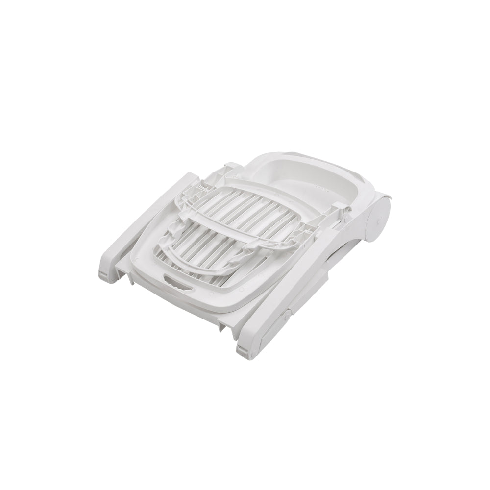 Outdoor Folding Lounge Chair Recliner With Wheels | White
