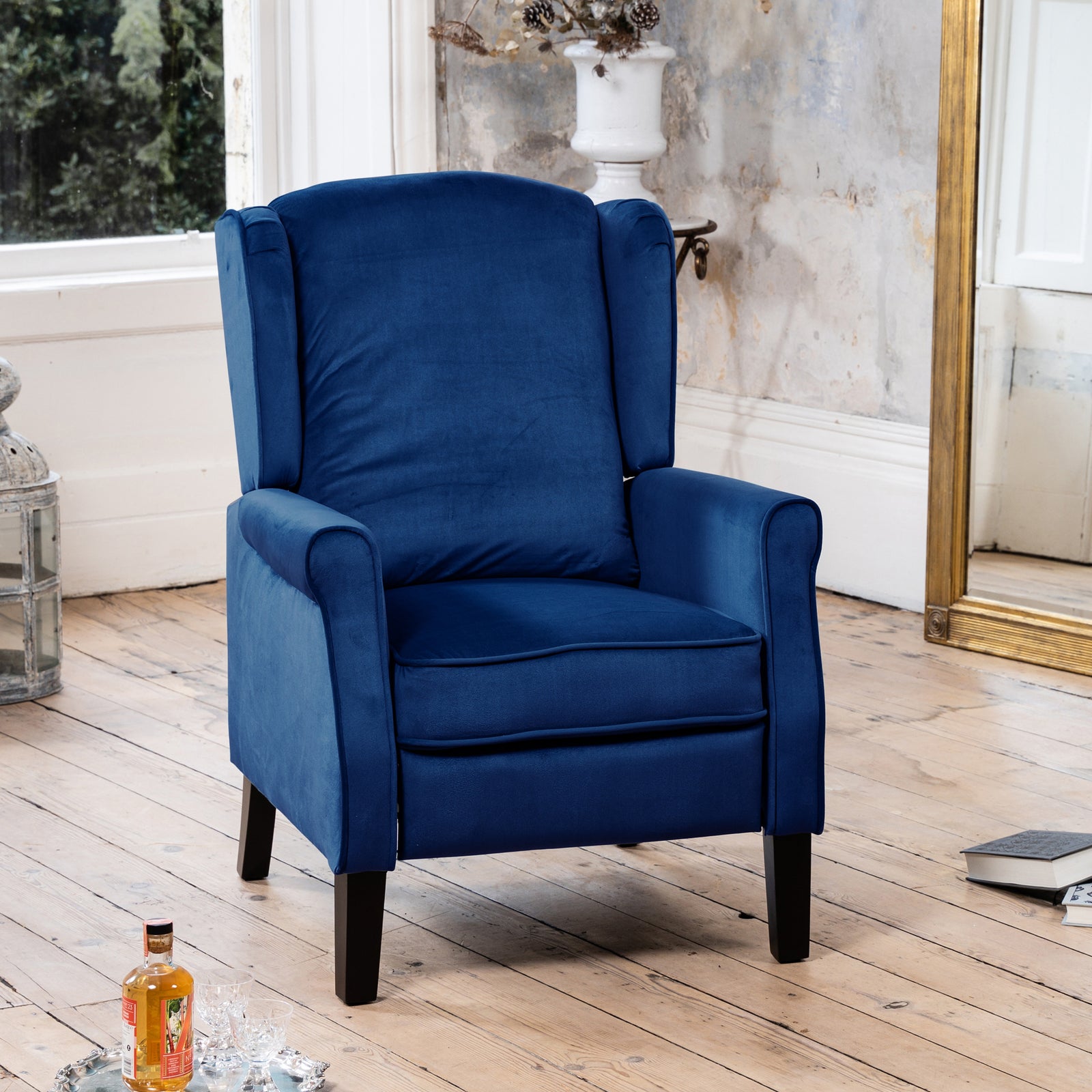 Barksdale Recliner Armchair | Dark Blue