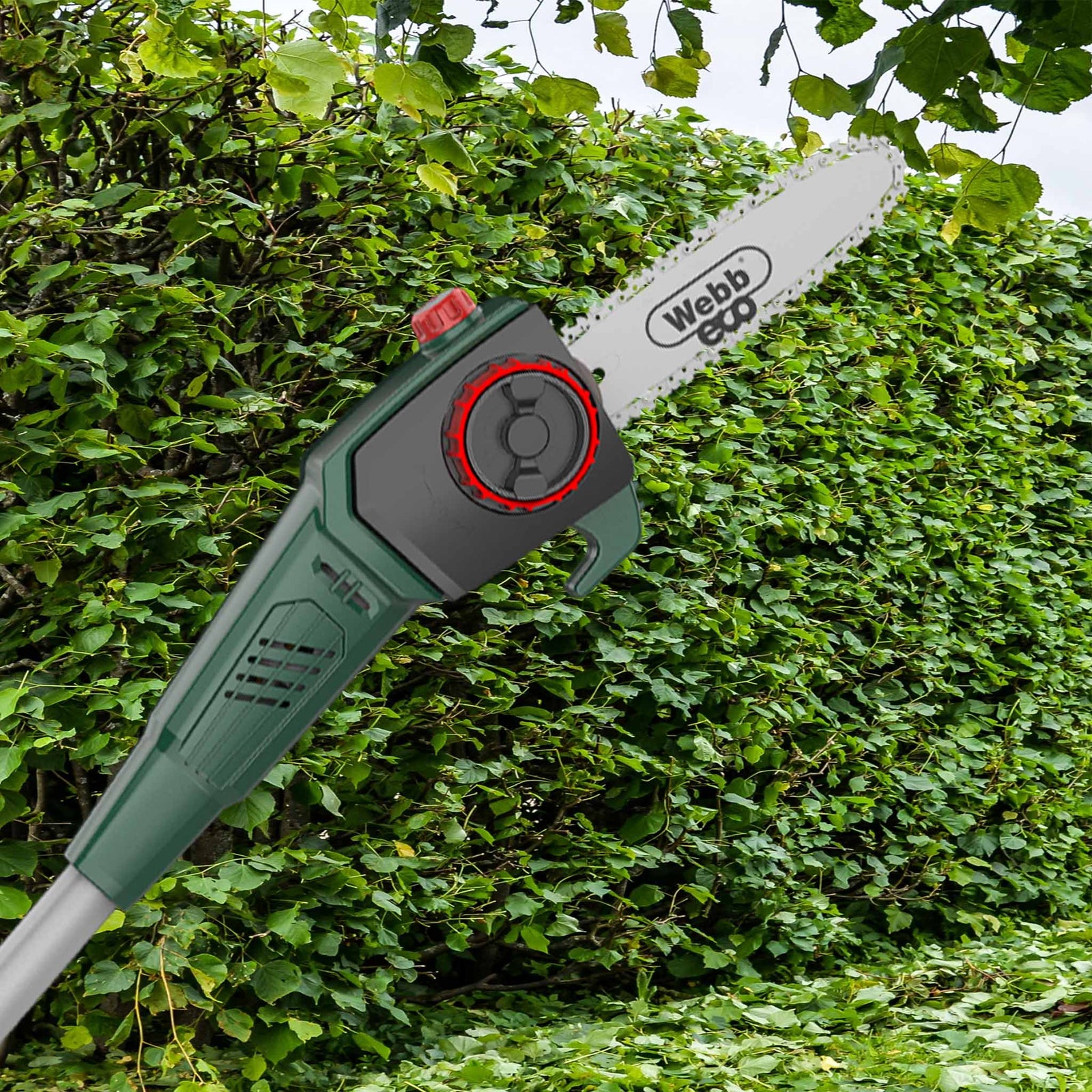 20v 50cm Cordless Long-reach Hedge Trimmer & Pruner With 2ah Battery